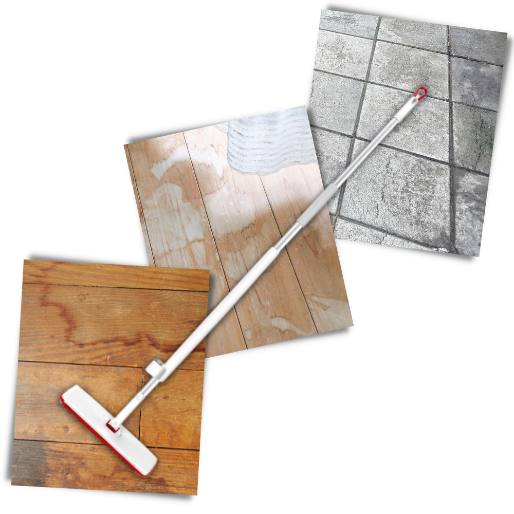 Balai de limpeza Homyl com sistema de espremer fácil, ideal para limpeza doméstica e manutenção de pisos.
