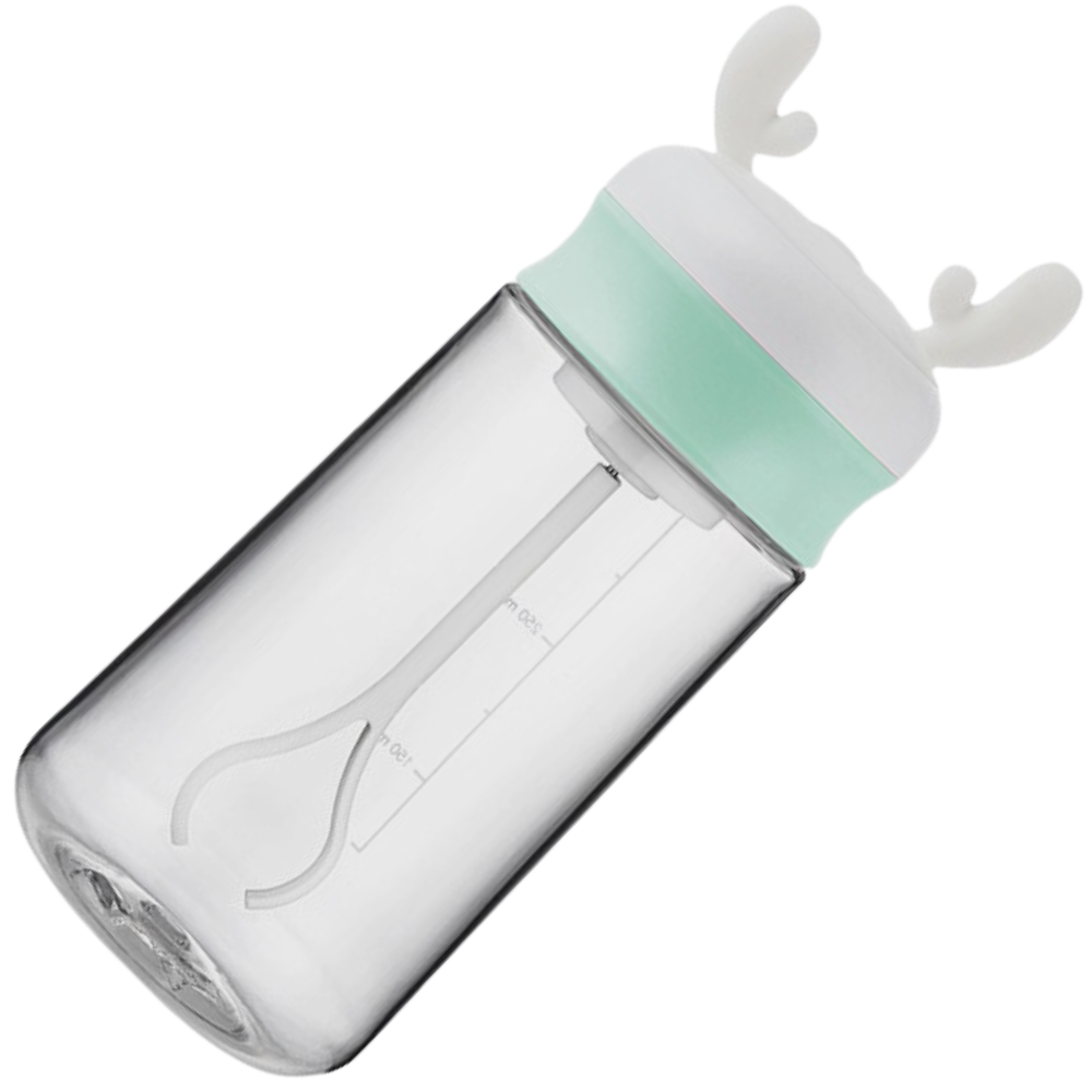 Suporte para alimentos e bebidas Magideal com garrafa de agitação automática verde, ideal para bebidas e misturas.
