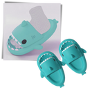 Chinelos de praia em formato de tubarão da marca Jianda, com design antiderrapante e confortável para uso na areia e na água.