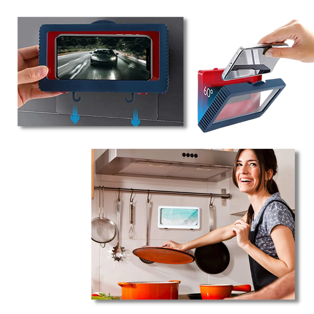 Suporte de telefone à prova d'água Ftltop, fixação para uso em ambientes úmidos ou ao ar livre, compatível com vários modelos de celular.