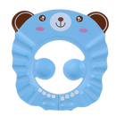 Touca de banho azul com urso para crianças, protetor de orelhas, feita pela Xiaocheng, ideal para proteger durante o banho.