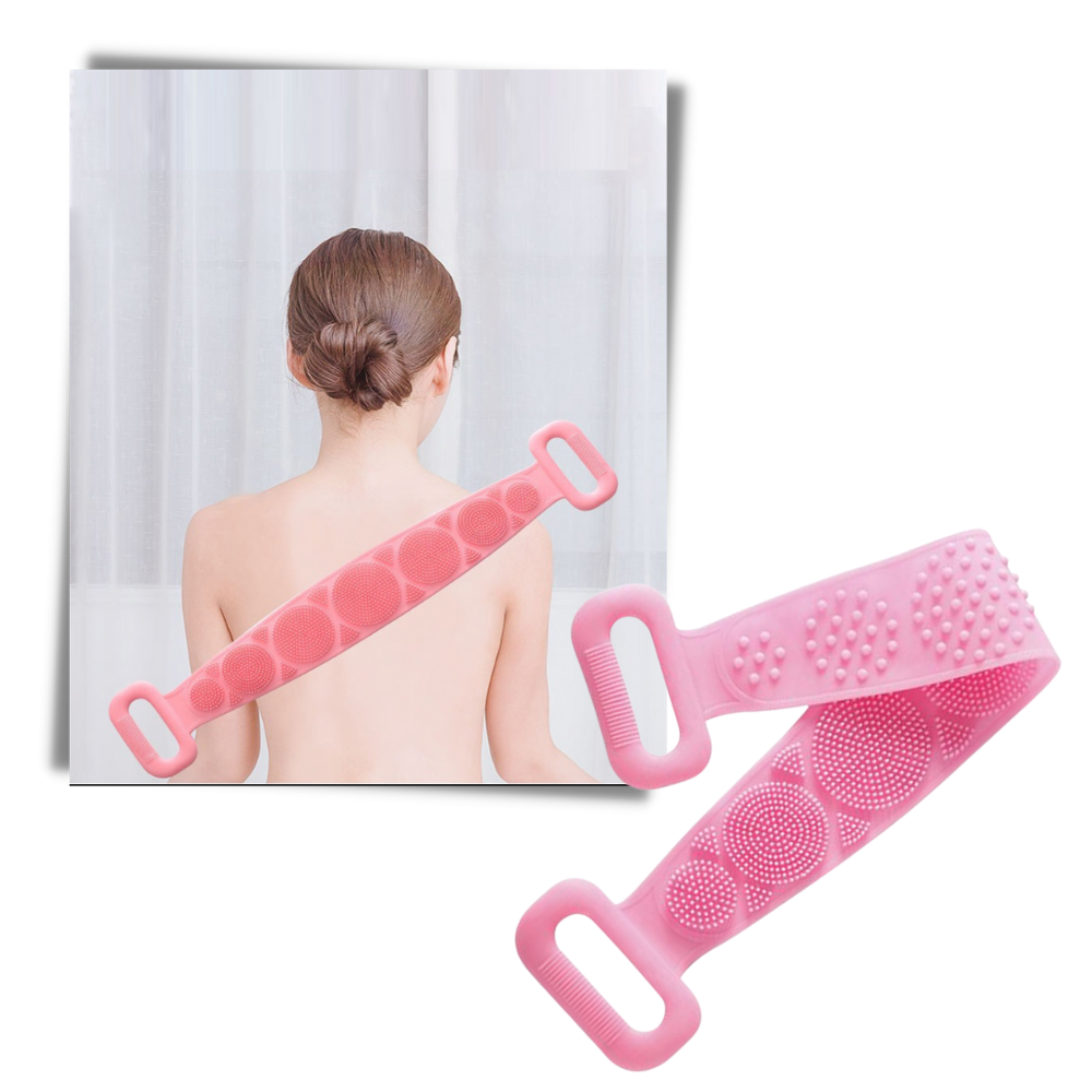 Escova de silicone extensível Yszodd para limpeza corporal, com design confortável e flexível para higiene fácil e eficaz.