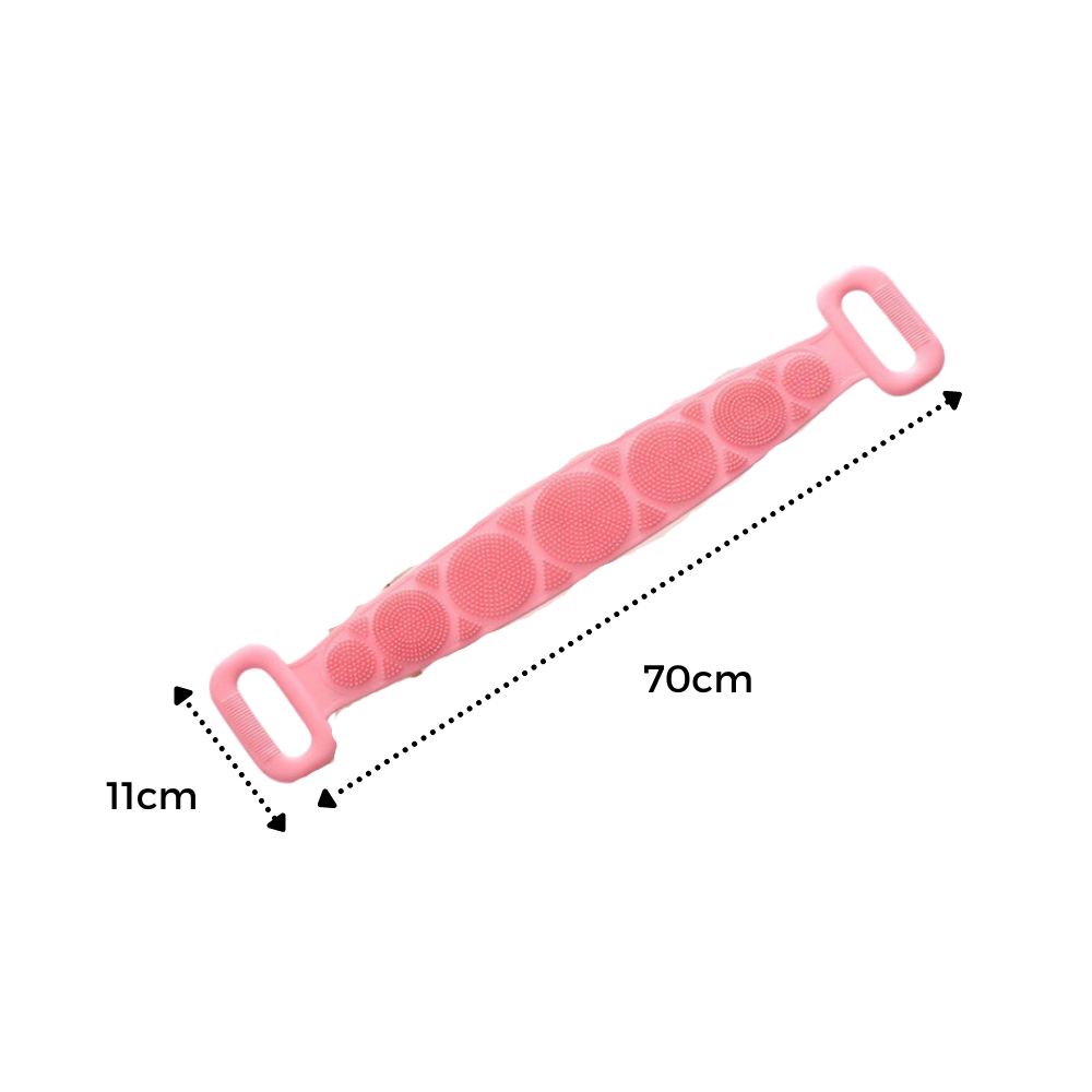 Escova de silicone extensível para corpo Yszodd, ferramenta de limpeza suave e eficiente para cuidados pessoais.