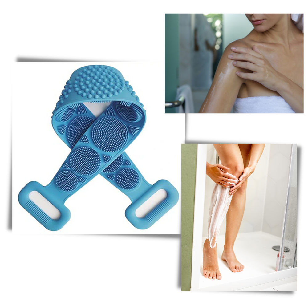 Escova de silicone extensível para corpo da Yszodd, ideal para limpeza suave e eficaz da pele corporal.