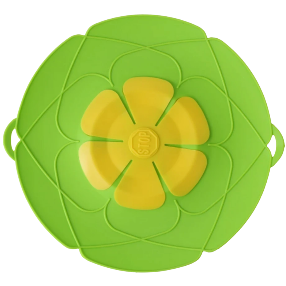 Tampa de silicone verde da Ormromra para cobrir panelas e marmitas, material flexível e resistente para cozinha.