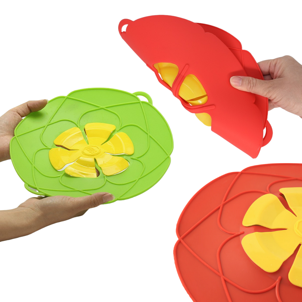 Tampa de silicone Ormromra para cobrir panelas e marmitas, material de cozinha reutilizável e flexível, prática e higienizável.