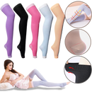 Meia-calça de compressão modeladora da Dcdeal, em tom neutro, visível na imagem, ideal para modelar pernas e aumentar o bem-estar.