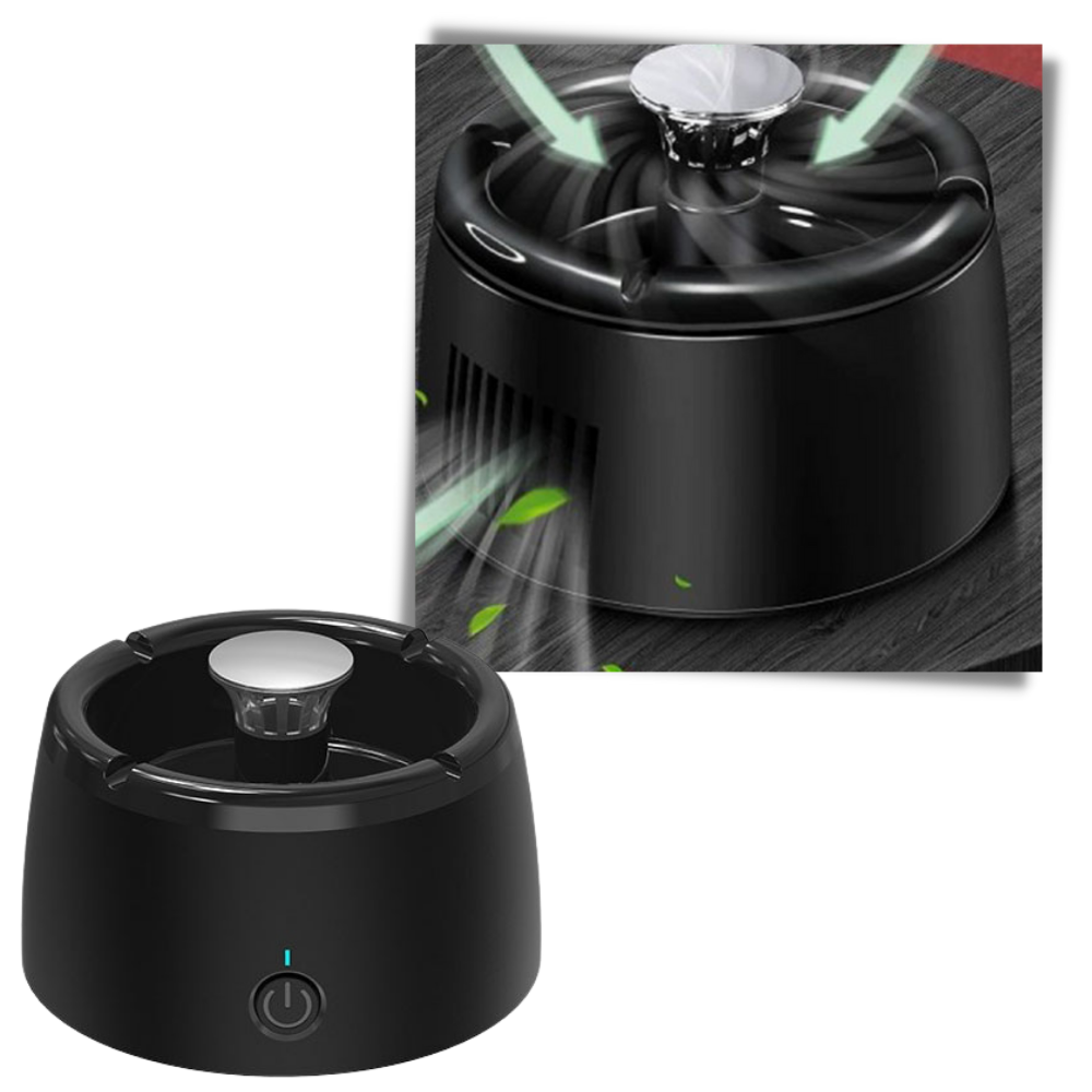 Cendrier de désenfumage inteligente Dupashio com design moderno e tecnologia avançada para purificação do ar.