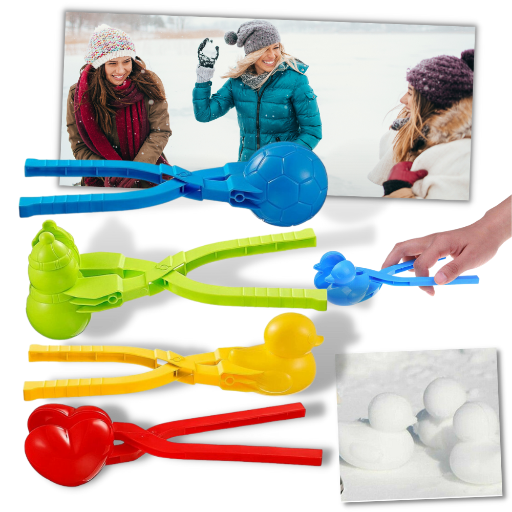 Conjunto de 4 kits de fabricação de bolas de neve Sunisery, jogos de lazer ao ar livre com materiais para criar bolas de neve.