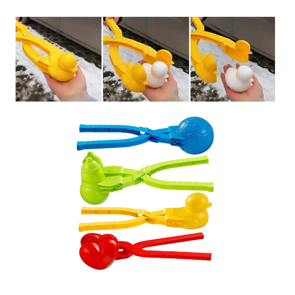 Conjunto de 4 kits de fabricação de bolas de neve Sunisery, jogos de lazer ao ar livre, fácil de usar, para diversão ao ar livre.