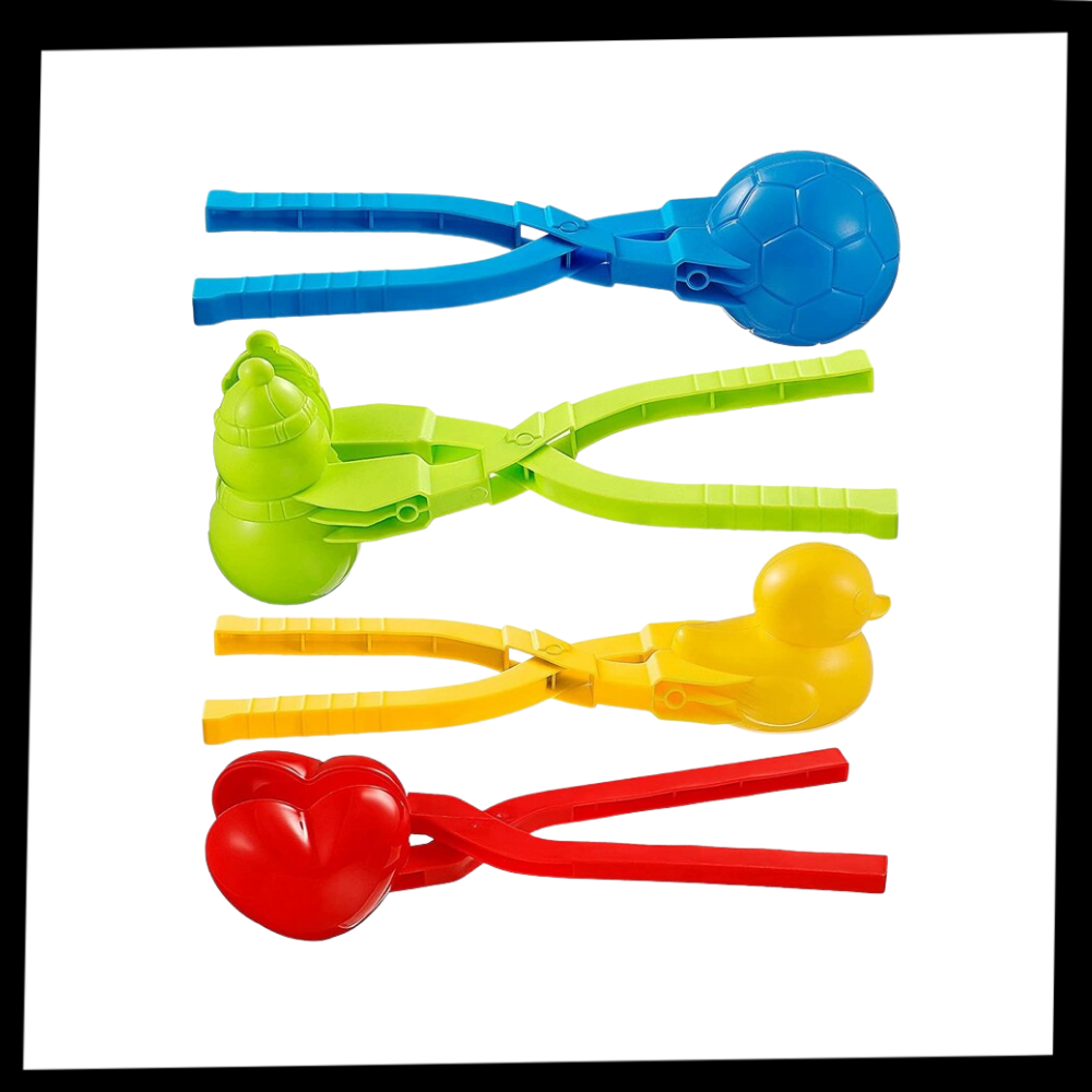 Conjunto de 4 kits de fabricação de bolas de neve Sunisery, para jogos ao ar livre, com materiais coloridos e instruções inclusas.