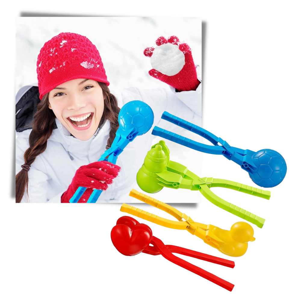 Conjunto de 4 kits para fazer bolas de neve da Sunisery, jogos de exterior com ferramentas para criar bolas de neve.