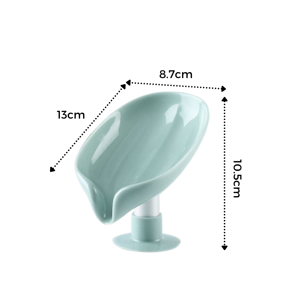 Porta-sabonete em formato de folha com escorredor, marca Papaba, feito de material durável para banheiro ou cozinha.