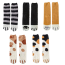 Meias de inverno Sihua com estampa de patas de gato, confortáveis e quentinhas, ideais para dias frios.