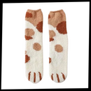 Meias de inverno Sihua com patas de gato, estilo confortável e divertido para manter os pés aquecidos no frio.