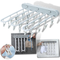 Organizador de roupas de parede Erthree, armazenamento compacto para roupas e acessórios, ideal para organização doméstica.