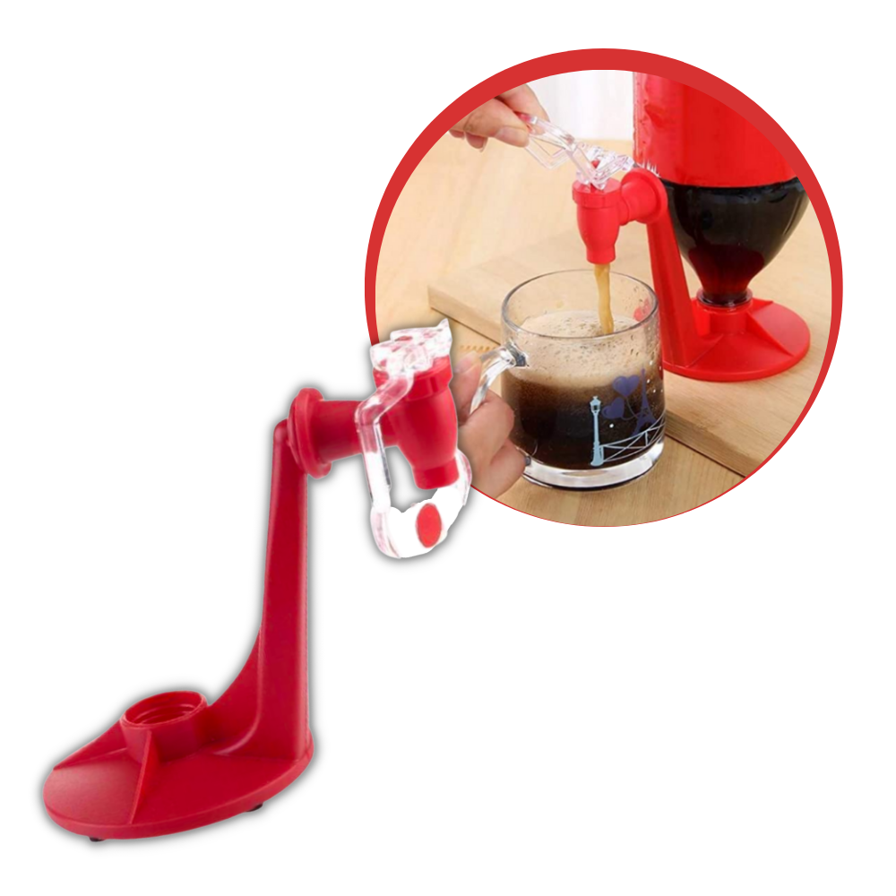 Distributeur de boissons pour bouteilles Sporkpods, accessório de cozinha para facilitar o uso de bebidas em garrafas.