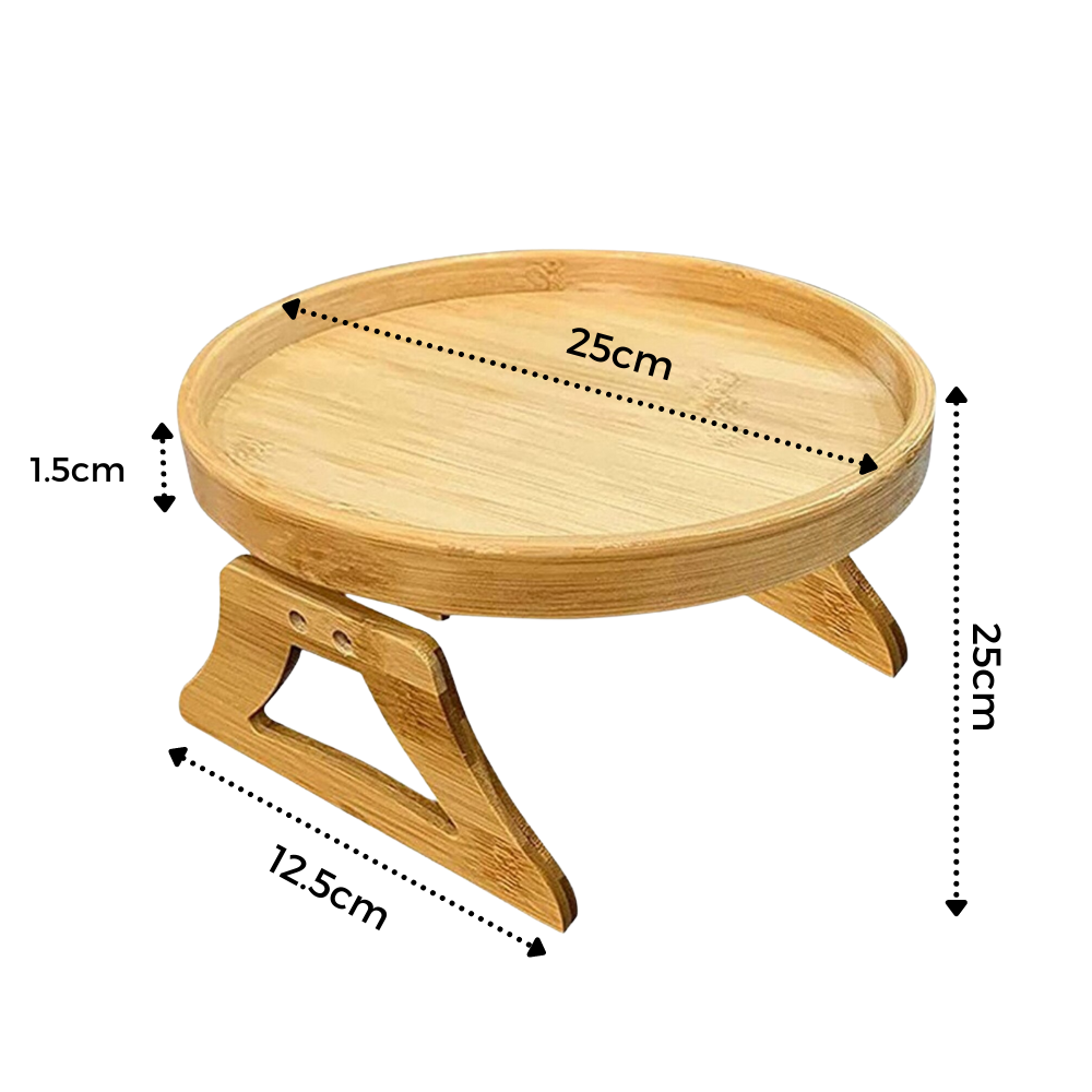 Consola de madeira dobrável com apoio de braço, modelo Susenc, design compacto e funcional para ambientes internos.
