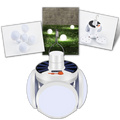 Lâmpada LED recarregável para camping e caminhada, marca Jupaopon, com design portátil e luz branca brilhante.