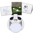Lâmpada LED recarregável para camping e caminhada, marca Jupaopon, com design portátil e luz branca brilhante.