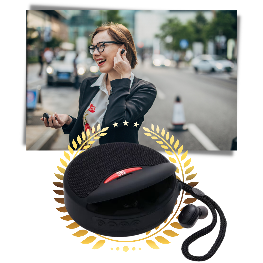 Caixa de som Bluetooth sem fio Imestou com fones de ouvido auriculares, oferecendo som de alta qualidade.