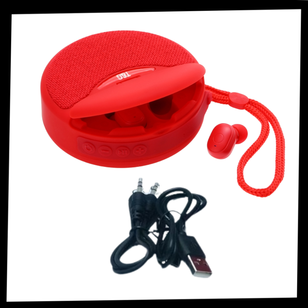 Conjunto de seis alto-falantes Bluetooth sem fio com auriculares Imestou, componentes de áudio portáteis e sem fio.