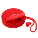 Fones de ouvido Bluetooth sem fio Imestou com estojo de carregamento vermelho, componentes de áudio portáteis e compatíveis com dispositivos móveis.