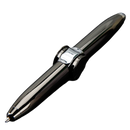 Caneta esferográfica spinner preta da Amuver, instrumento de escrita e desenho com design moderno e funcional.