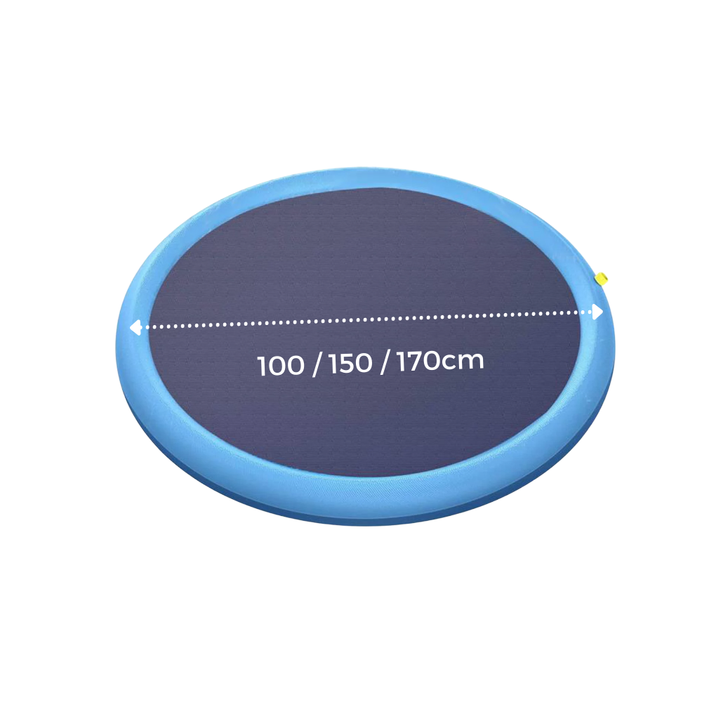 Piscina de plástico Clberni com jatos d'água para pets e crianças, ideal para diversão e banho de animais de estimação.