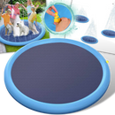 Piscina de plástico com jatos d'água para animais de estimação e crianças, ideal para diversão e higiene, marca Clberni.