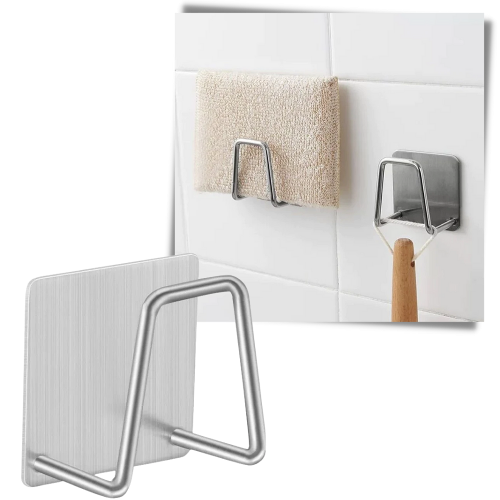 Conjunto de 2 porta-esponja em aço inoxidável Konesky para utensílios e acessórios de cozinha, com design prático e durável