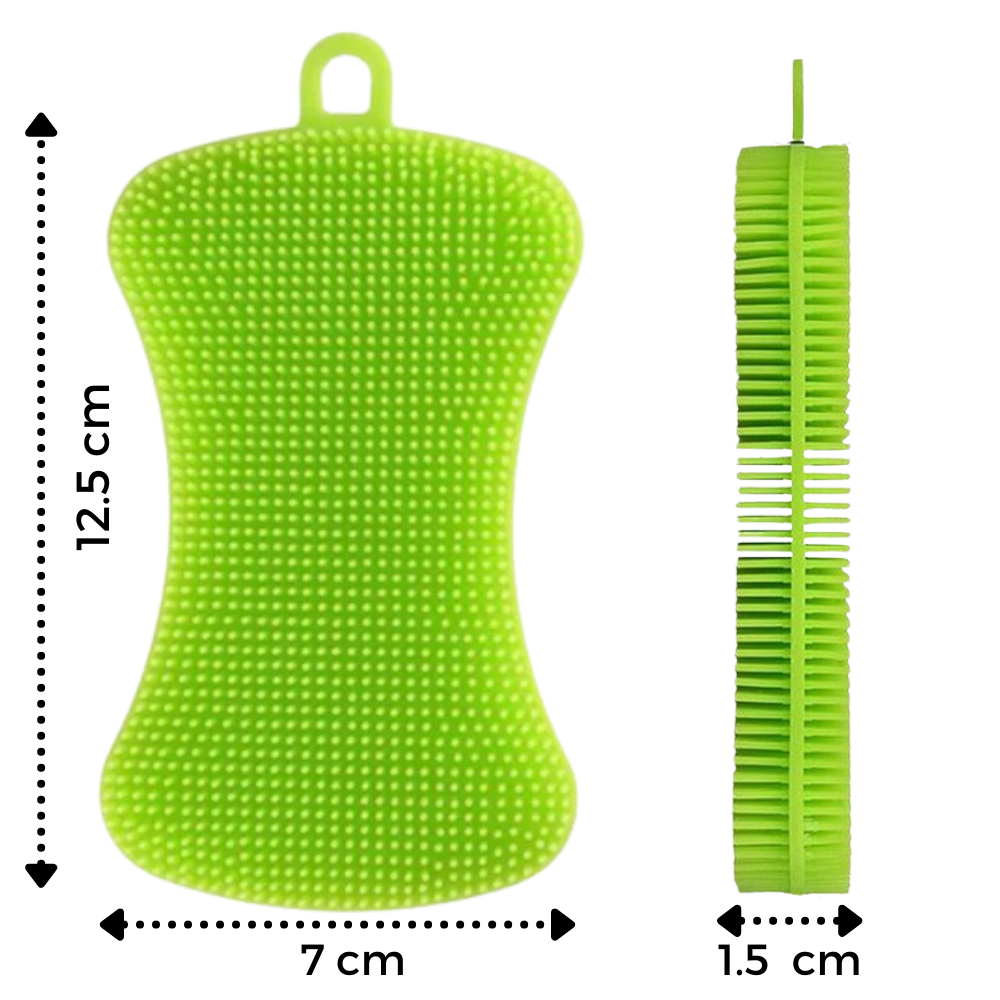 Esponja de cozinha em silicone Yugaoo para limpeza doméstica, com design flexível e durável para lavar louças.