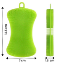 Esponja de cozinha em silicone Yugaoo para limpeza doméstica, com design flexível e durável para lavar louças.
