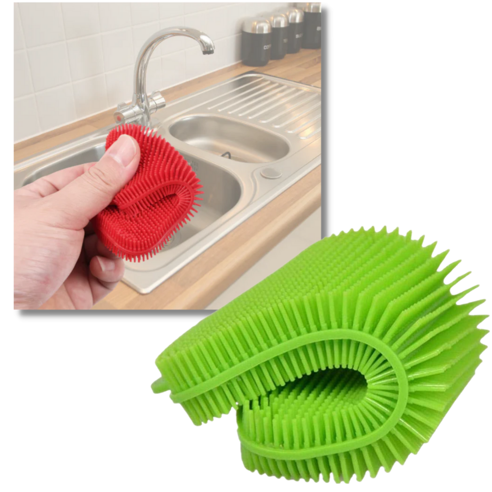 Esponja de silicone para cozinha Yugaoo, ideal para limpeza doméstica, resistente e durável para lavar louças e utensílios.