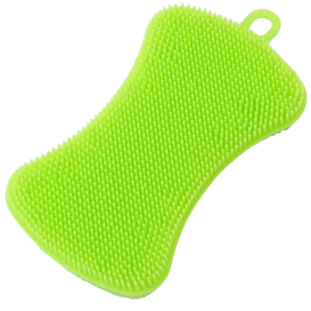 Esponja de cozinha de silicone verde da Yugaoo, ideal para limpeza doméstica eficiente e suave.