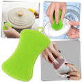 Esponja de silicone para cozinha da Yugaoo, ideal para limpeza doméstica, com superfície macia e durável para lavar louças.
