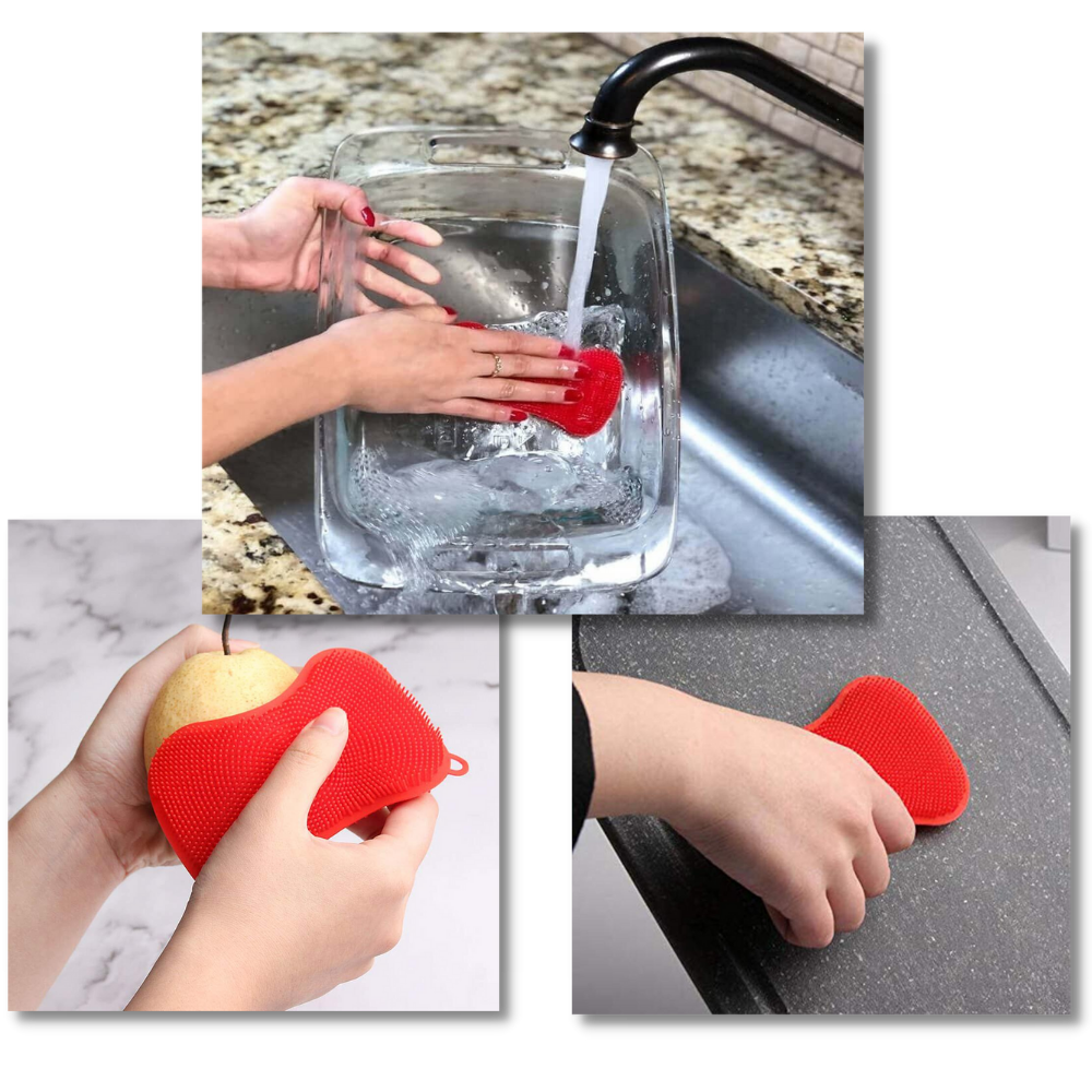 Esponja de cozinha em silicone da Yugaoo, multiuso para limpeza doméstica, resistente e fácil de usar.