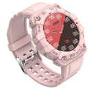 Relógio esportivo inteligente Eastjing com pulseira rosa, visor digital e monitor de atividades físicas.