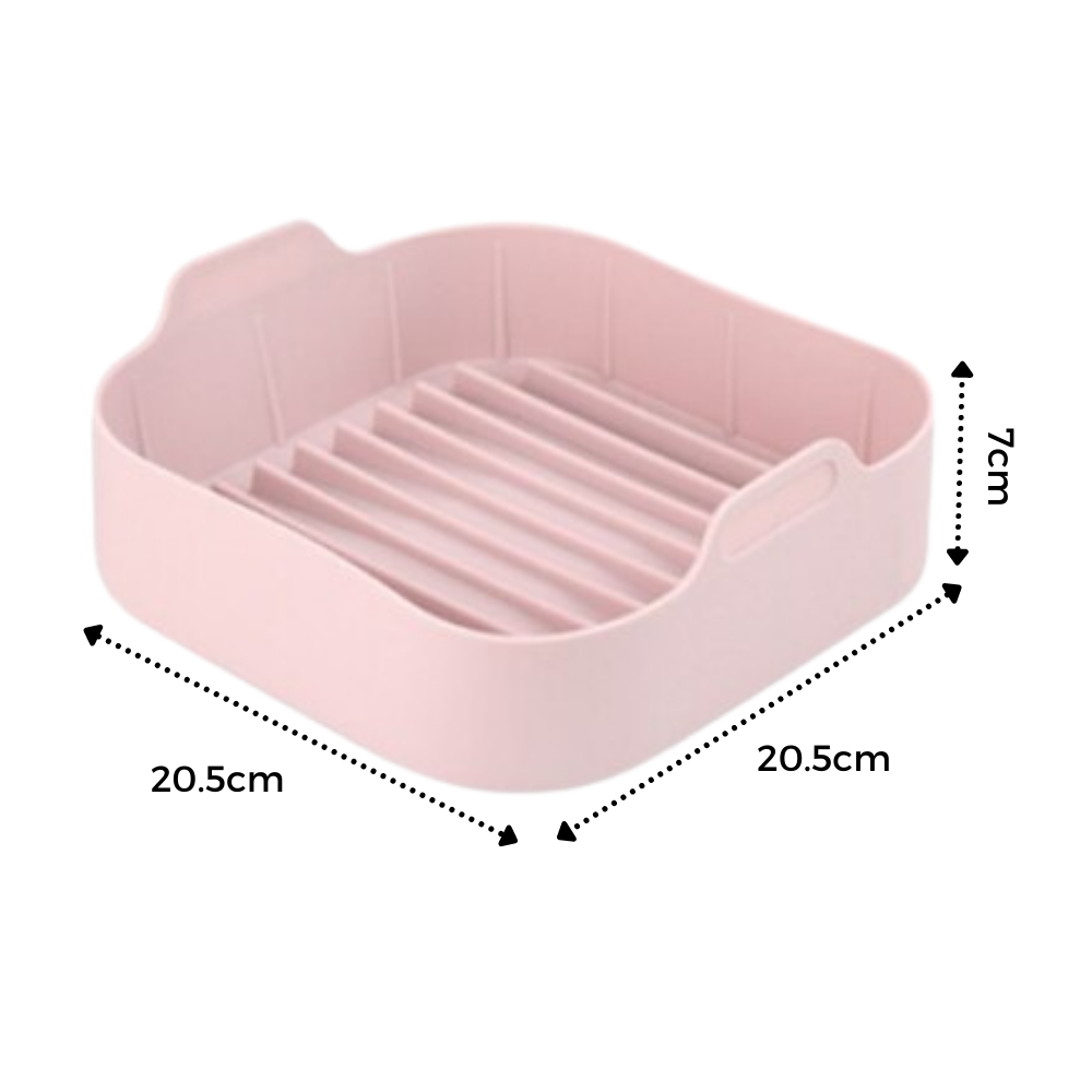 Panela quadrada de silicone ecológica da Flm para cozinhar e assar, com superfície lisa e design compacto.