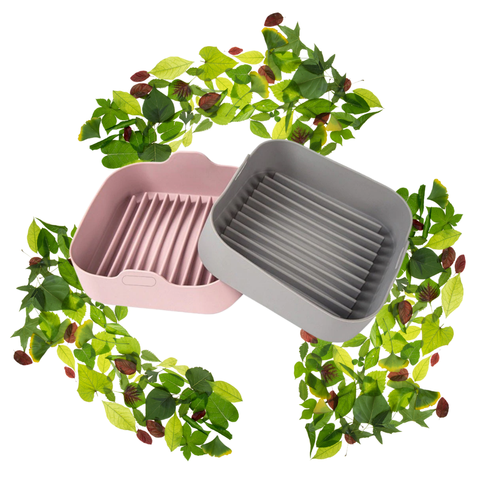 Forma de silicone ecológica em forma de quadrado para cozinhar e assar, da marca Flm, ideal para alimentos saudáveis e sustentáveis.