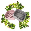 Forma de silicone ecológica em forma de quadrado para cozinhar e assar, da marca Flm, ideal para alimentos saudáveis e sustentáveis.