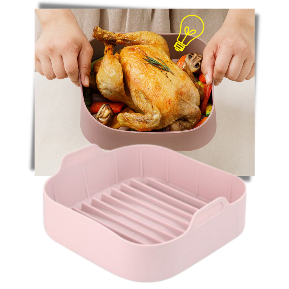 Panela quadrada de silicone ecológica Flm para cozimento e confeitaria, resistente, segura e ideal para assar e preparar alimentos.