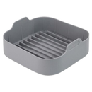 Poêle carré de silicone ecológico Flm para culinária e confeitaria, em tom cinza, resistente e sustentável.