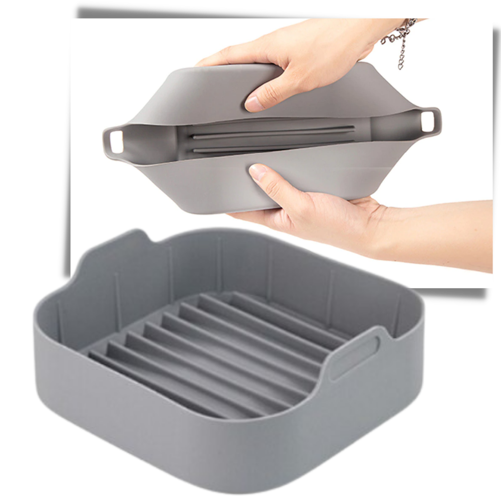 Panela quadrada de silicone ecológica Flm para cozimento e confeitaria, material resistente e sustentável.
