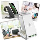 Base de carregamento sem fio Chuyi para telefone, com design compacto e compatível com diversos modelos de smartphones.