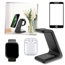 Base de carregamento sem fio para celular Chuyi, suporte de alimentação multifuncional com design compacto e elegante.