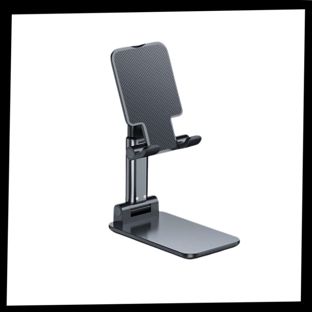 Suporte universal para telefone Yszodd, ajustável e compacto, ideal para apoiar smartphones em diferentes posições.