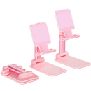 Suporte universal para telefone Yszodd na cor rosa, ajustável e compacto para uso em mesa ou escrivaninha.