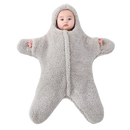 Sac de couchage pour bébé étoile de mer Wicvik Kids, gris, doux et chaud, idéal pour dormir confortablement.
