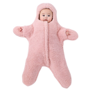 Sac de couchage pour bébé étoile de mer Wicvik Kids, en tissu rose doux, idéal pour garder bébé au chaud et confortable.